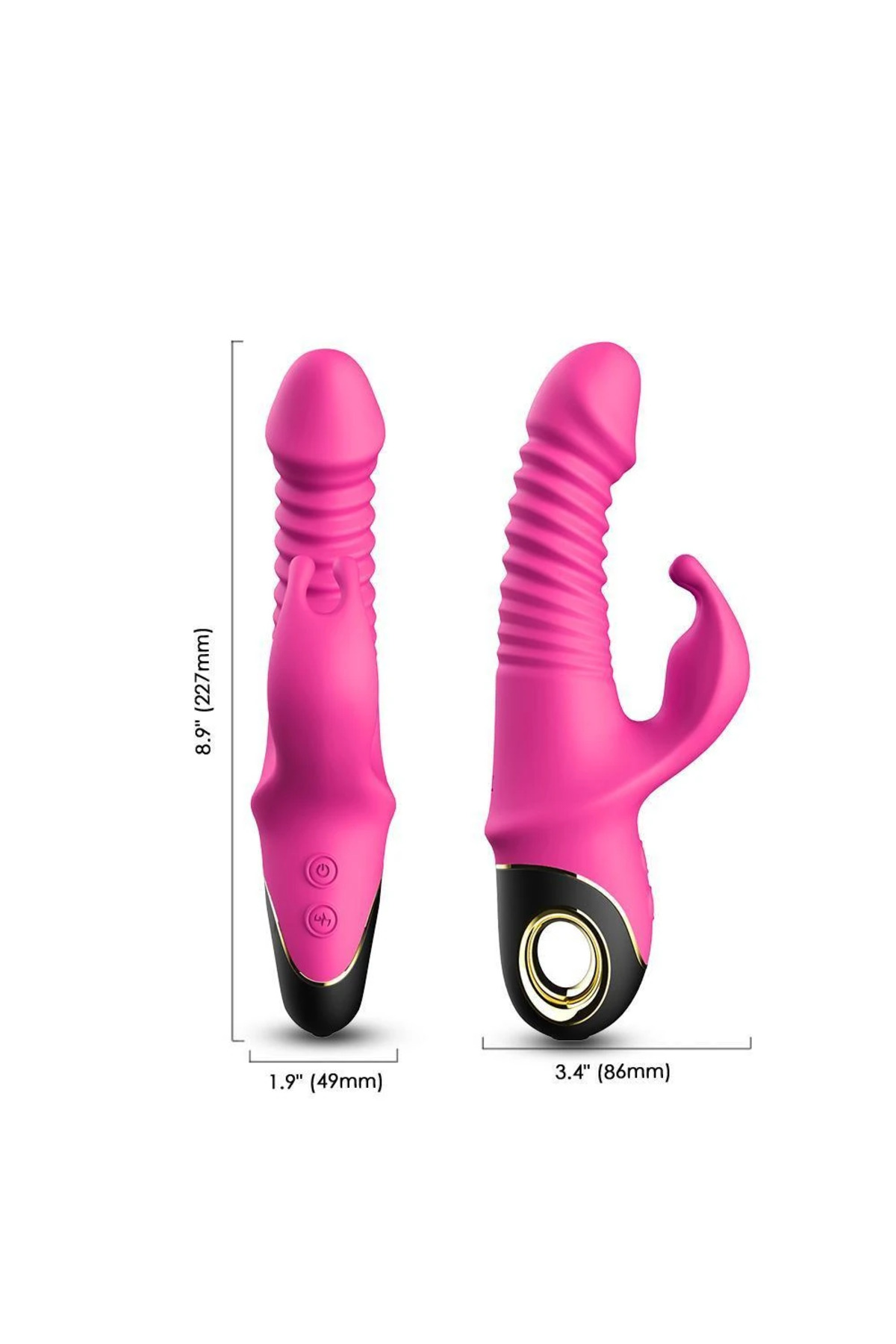 PRIME TOYS Zing İleri Geri ve Rotasyon Hareketli Su Geçirmez Klitoris Uyarıcı Rabbit Vibratör - Görsel 8