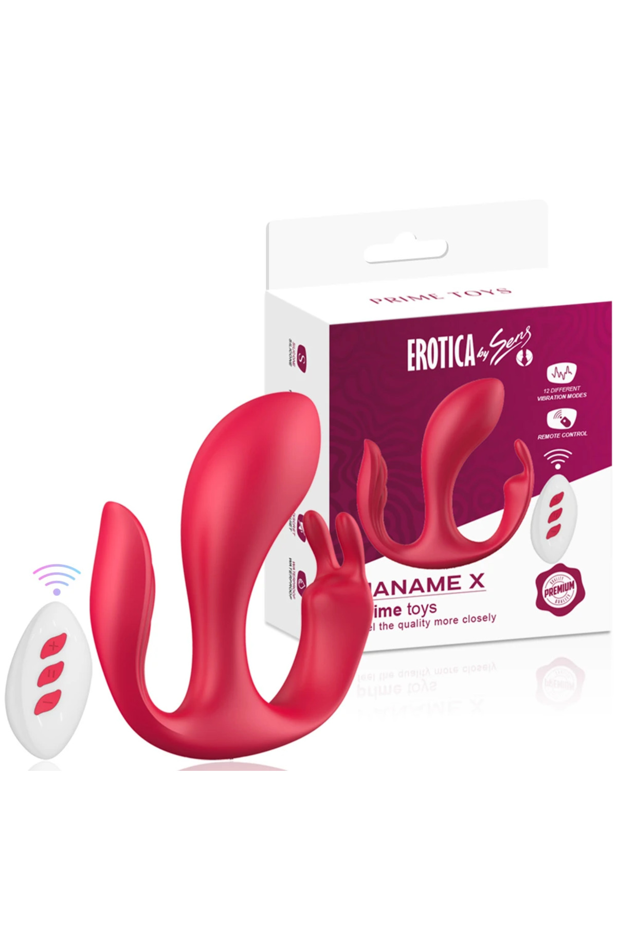 PRIME TOYS Paname Şarjlı Uzaktan Kumandalı Anal Vajina Klitoris Uyarıcı 3 in 1 Giyilebilir Vibratör