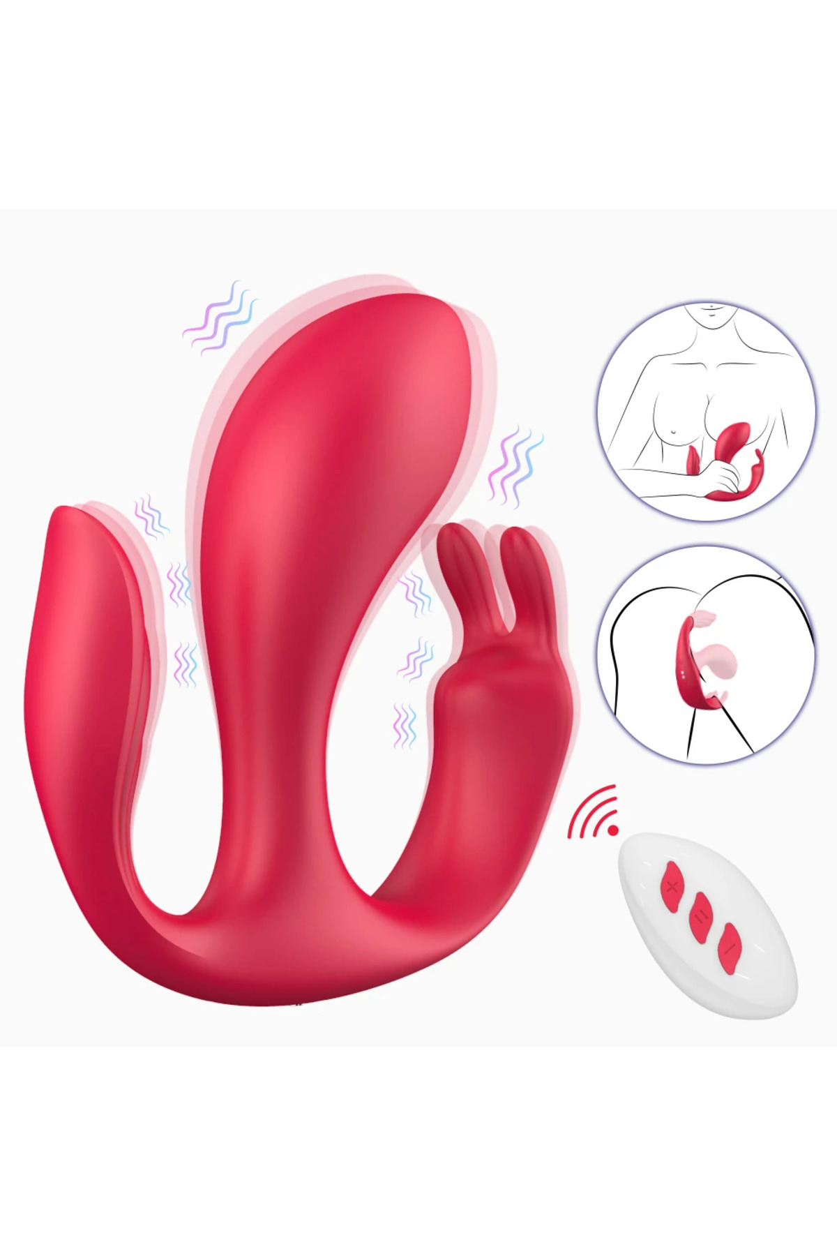 PRIME TOYS Paname Şarjlı Uzaktan Kumandalı Anal Vajina Klitoris Uyarıcı 3 in 1 Giyilebilir Vibratör - Görsel 2