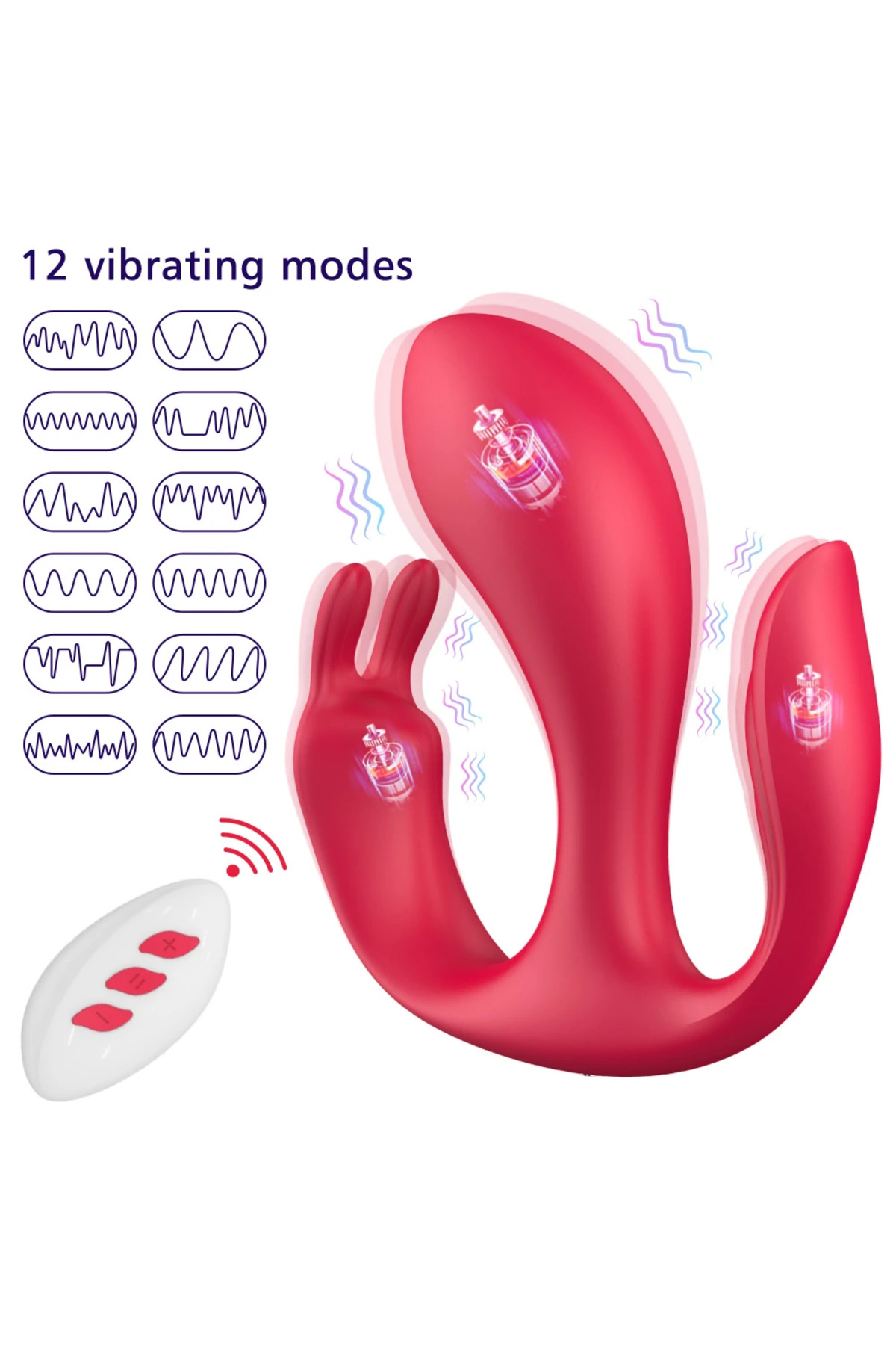 PRIME TOYS Paname Şarjlı Uzaktan Kumandalı Anal Vajina Klitoris Uyarıcı 3 in 1 Giyilebilir Vibratör - Görsel 6