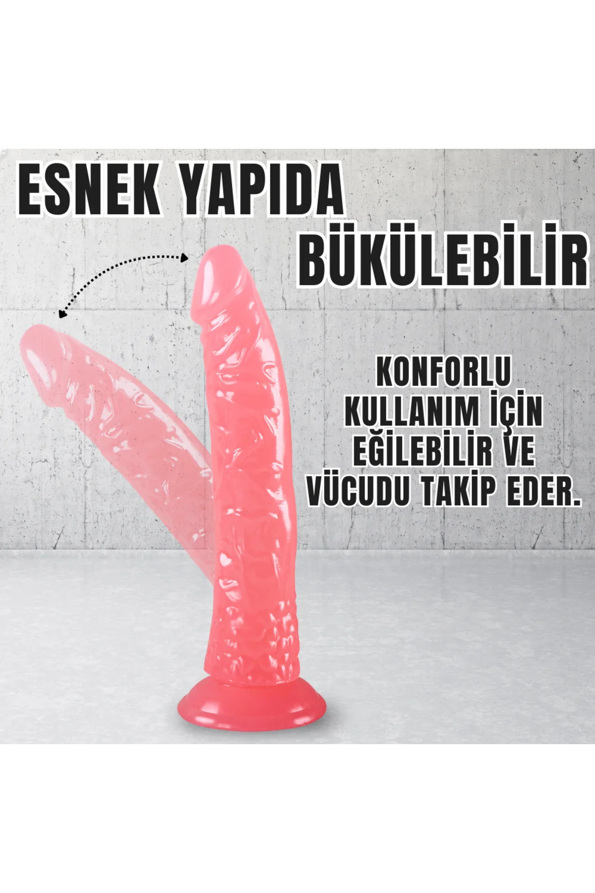 UNIQUE Realistik Dokuda Dildo Vantuzlu Gerçekçi Yapay Penis 21 CM - Görsel 3