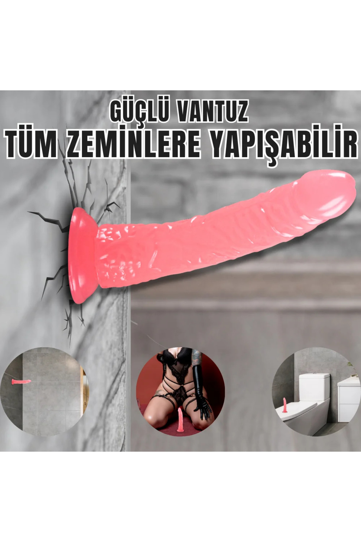 UNIQUE Realistik Dokuda Dildo Vantuzlu Gerçekçi Yapay Penis 21 CM - Görsel 4