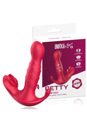 PRIME TOYS Betty Şarjlı Kayma ve Dalga Hareketli 3 in 1 Anal Vajina Klitoris Uyarıcı Vibratör