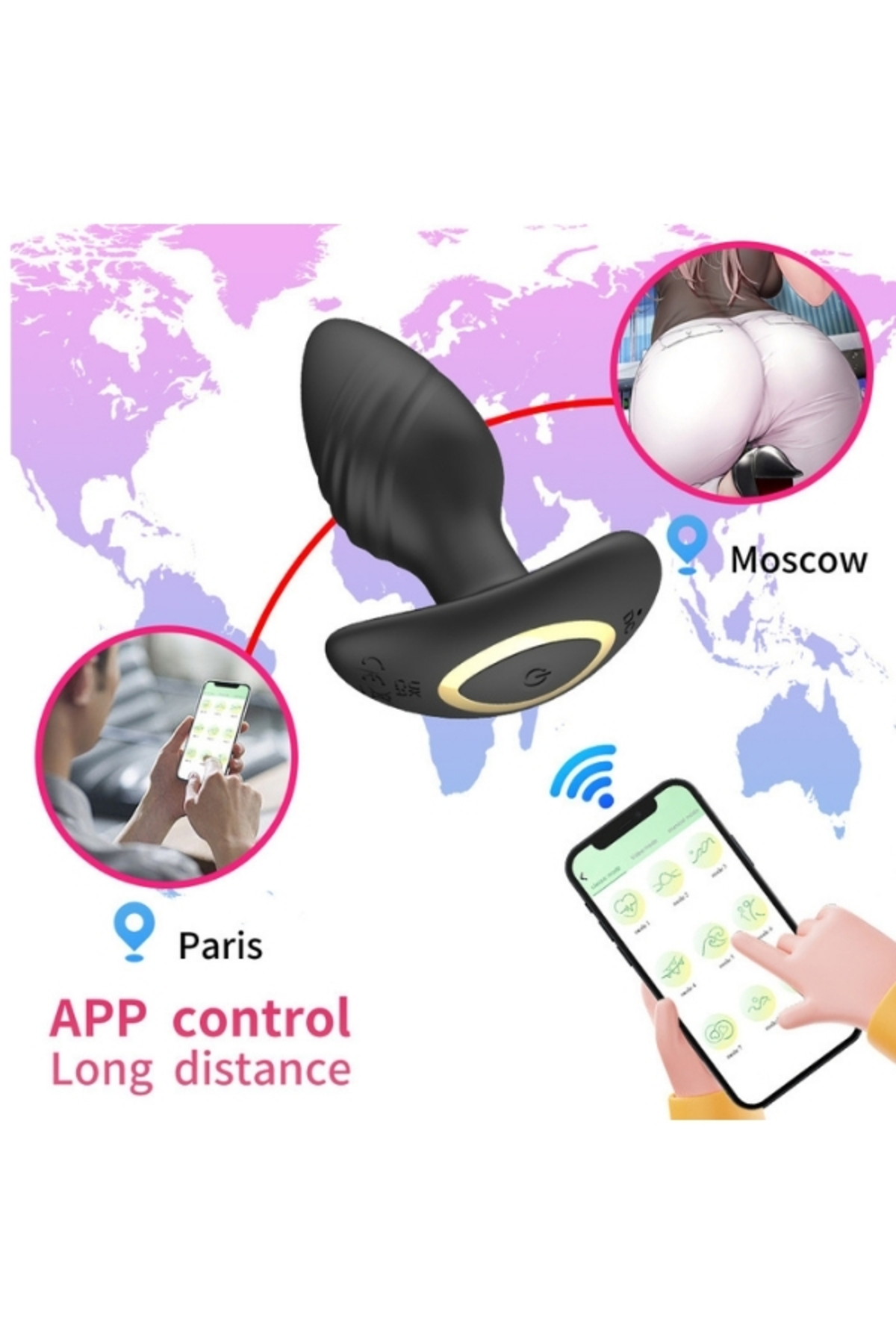 Big Boat Anchor Swing – Telefon Kontrollü Titreşimli Anal Plug (Siyah) - Görsel 5