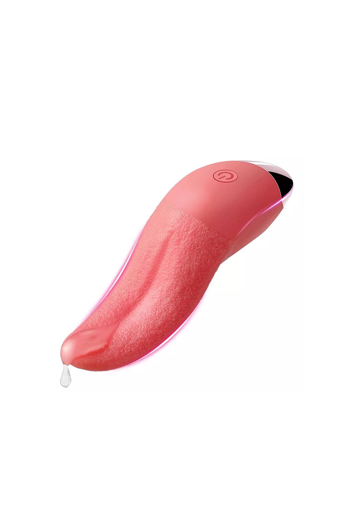 Gerçekçi Dil Vibratör Pembe