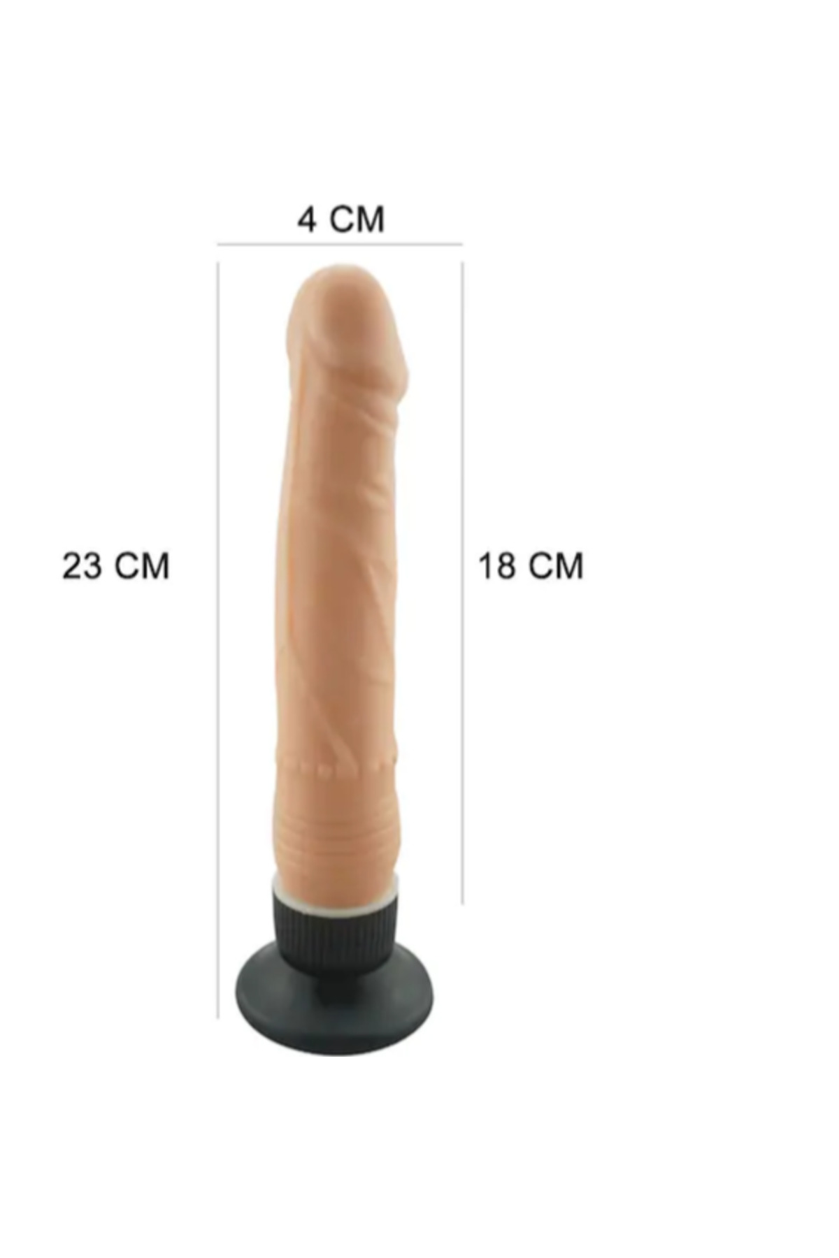 23 CM Realistik Titreşimli Vantuzlu Dildo Penis - Görsel 2