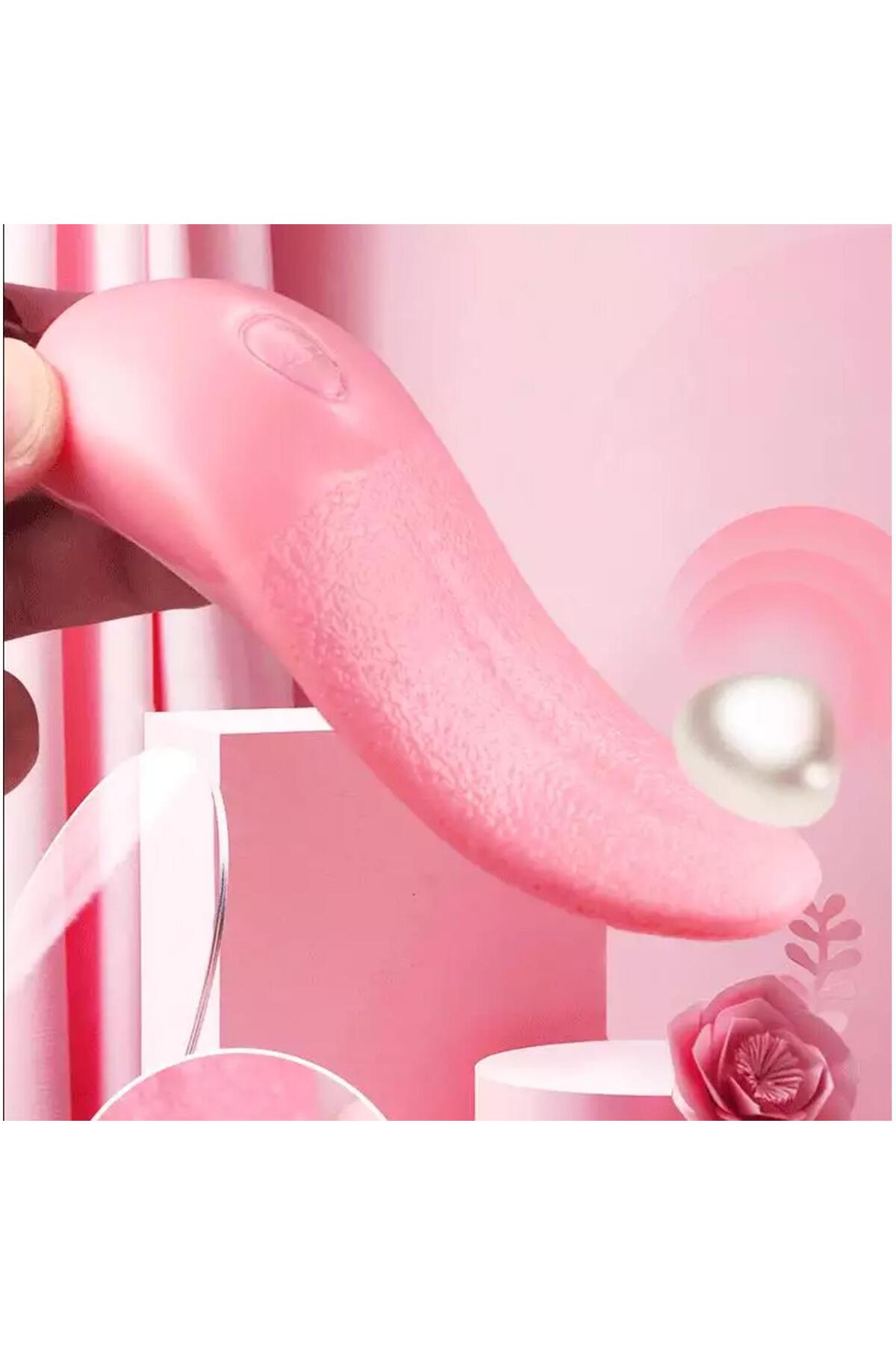 Gerçekçi Dil Vibratör Pembe - Görsel 2