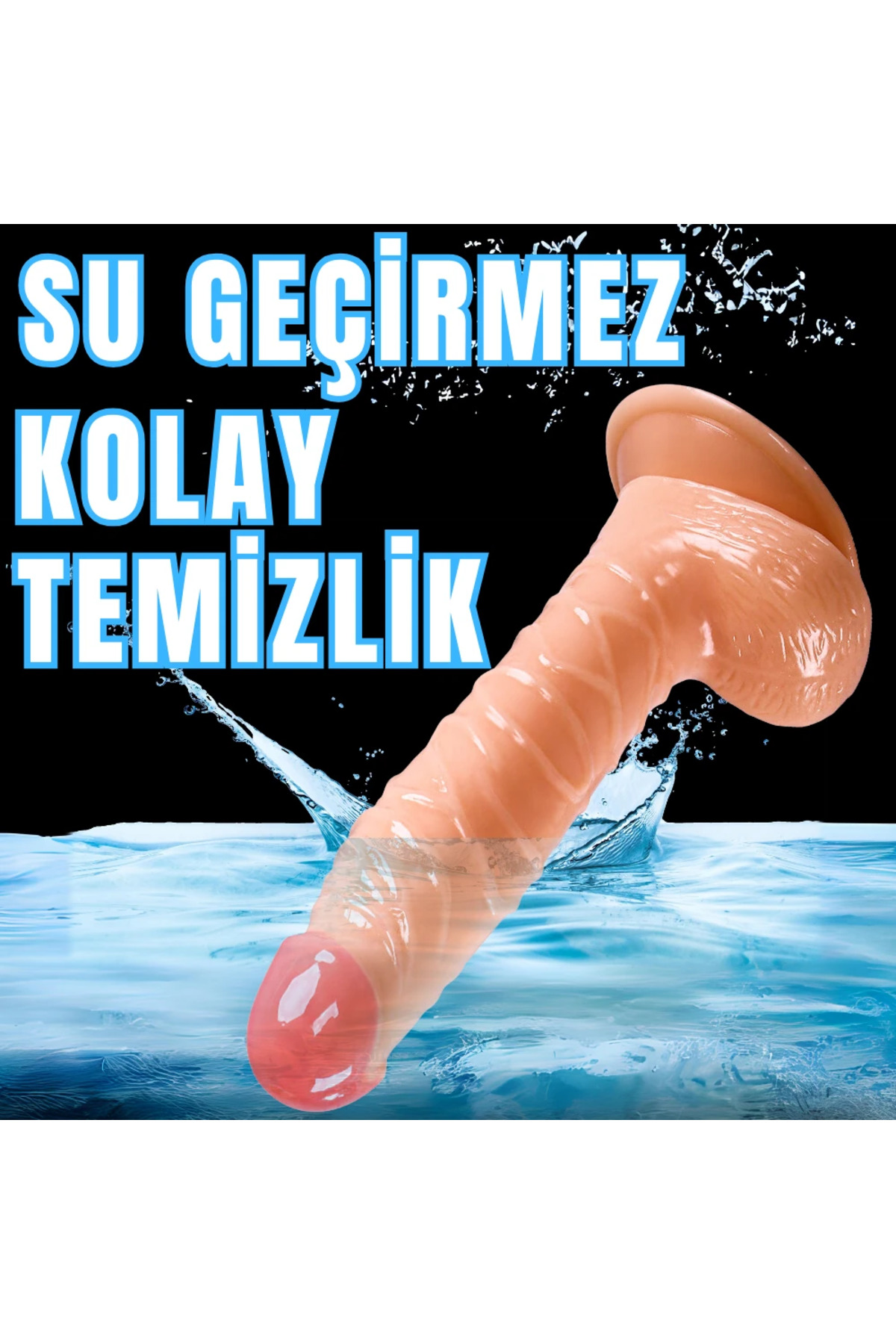 UNIQUE Realistik Dokuda Damarlı Dildo Vantuzlu Gerçekçi Yapay Penis 19 CM - Görsel 6