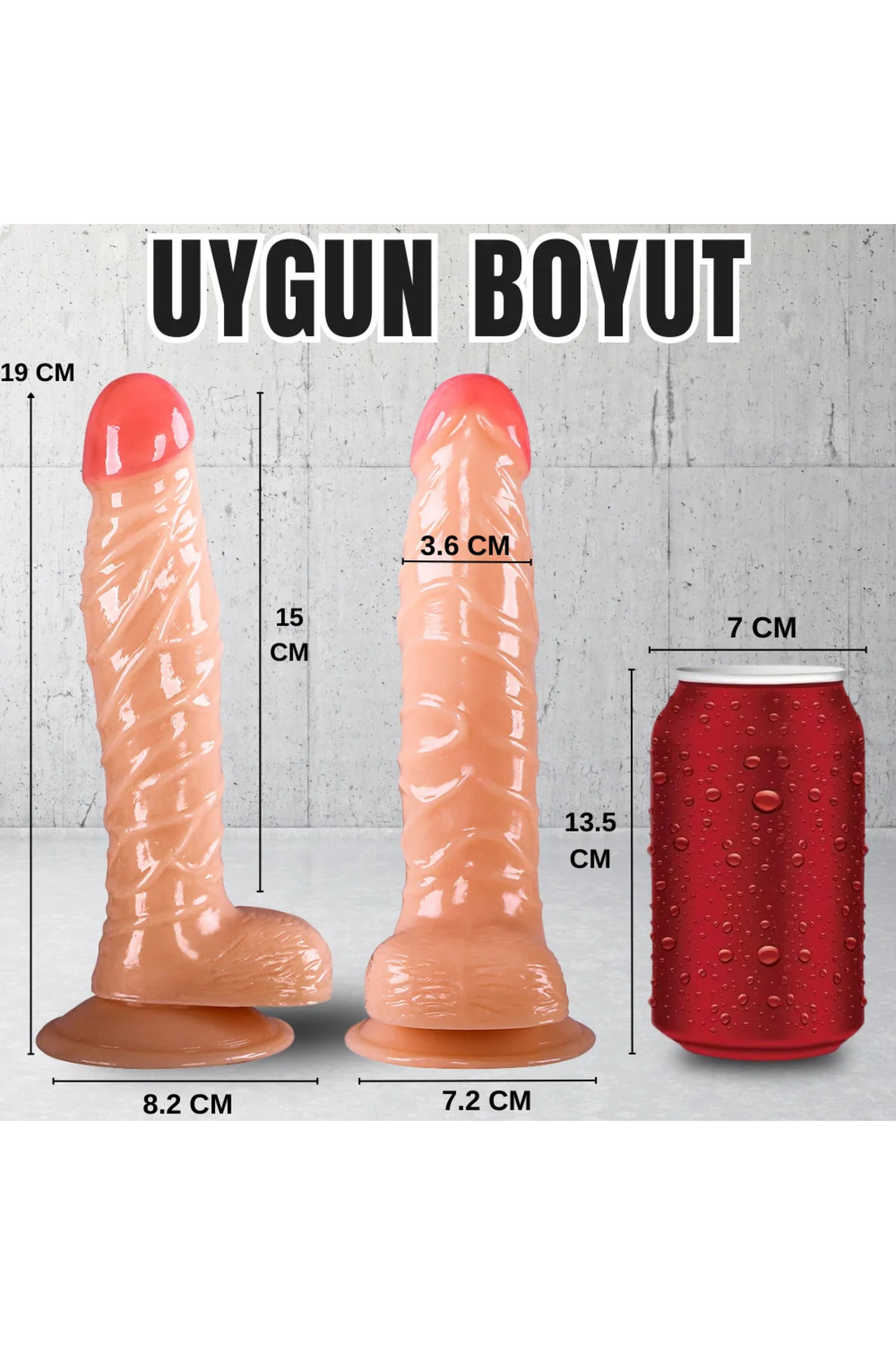 UNIQUE Realistik Dokuda Damarlı Dildo Vantuzlu Gerçekçi Yapay Penis 19 CM - Görsel 7