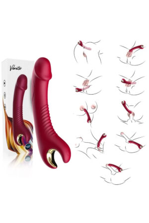 PRIME TOYS Tornado 360° Dönebilen Su Geçirmez G Nokta Uyarıcı Vibratör - Bordo
