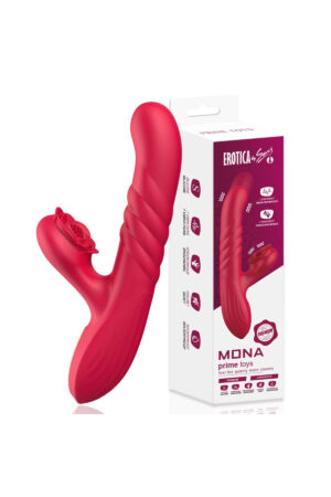 PRIME TOYS Mona Şarjlı İleri Geri Hareketli Titreşimli 2 in 1 Klitoris G Nokta Uyarıcı Vibratör