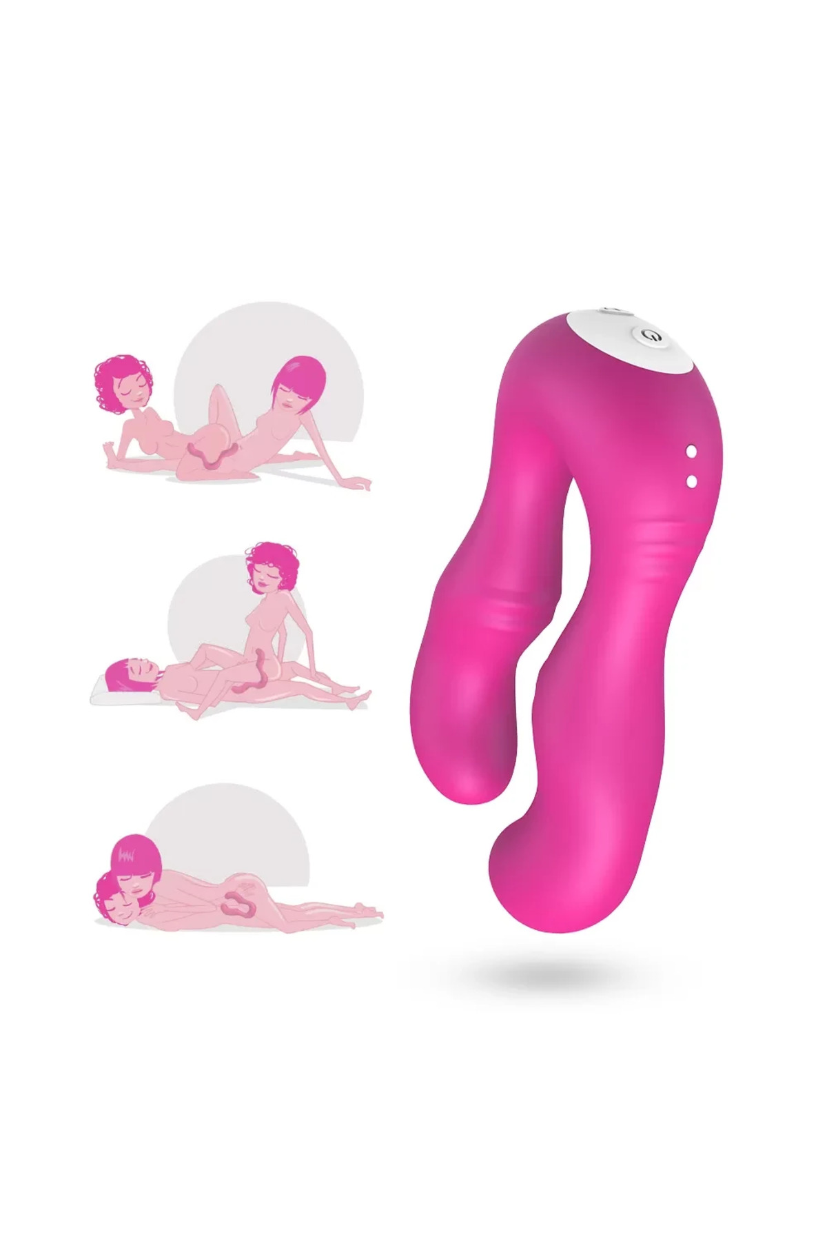 SERAPH Strapless Çift Taraflı G Spot Çatal Vibratör - Pembe