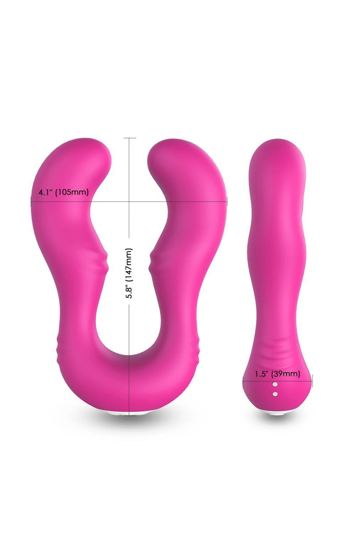 SERAPH Strapless Çift Taraflı G Spot Çatal Vibratör - Pembe - Görsel 8