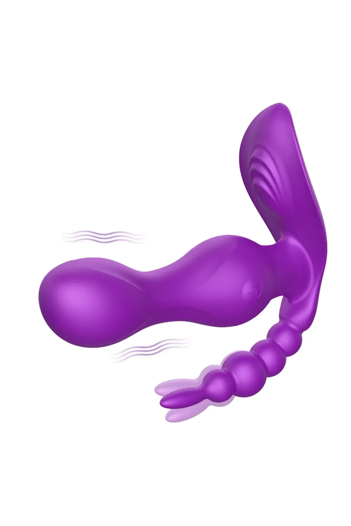 JAIN Kablosuz Kumandalı G-Spot Anal ve Klitoris Uyarıcı Külot İçi Giyilebilir 3 in 1 Vibratör - Mor - Görsel 2