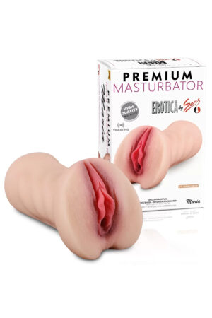 Premium Masturbator Maria - Realistik Dokulu Ten Rengi Titreşimli Suni Vajina