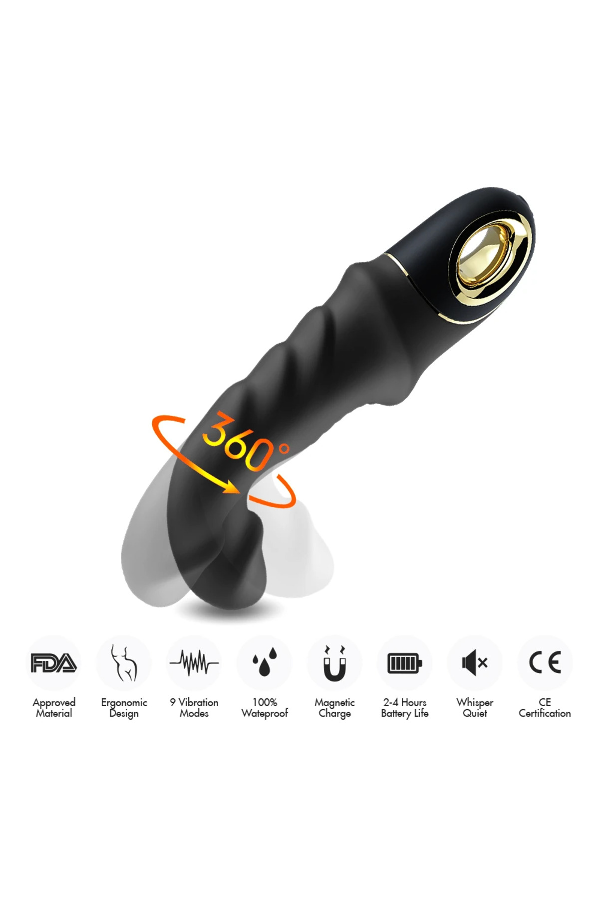 PRIME TOYS Joyblade Şarjlı Esnek G Nokta ve Klitoris Uyarıcı Yapay Penis Vibratör - Siyah - Görsel 4