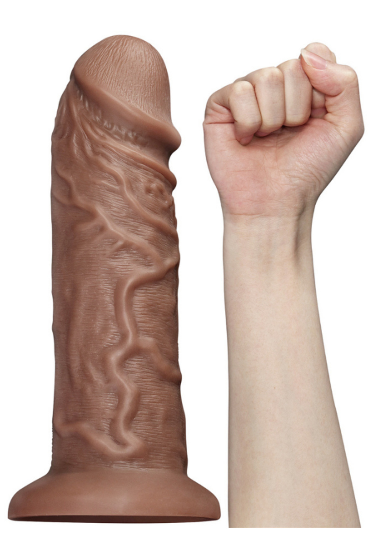 10.5'' Realistic Chubby Vibrating Dildo - Görsel 3