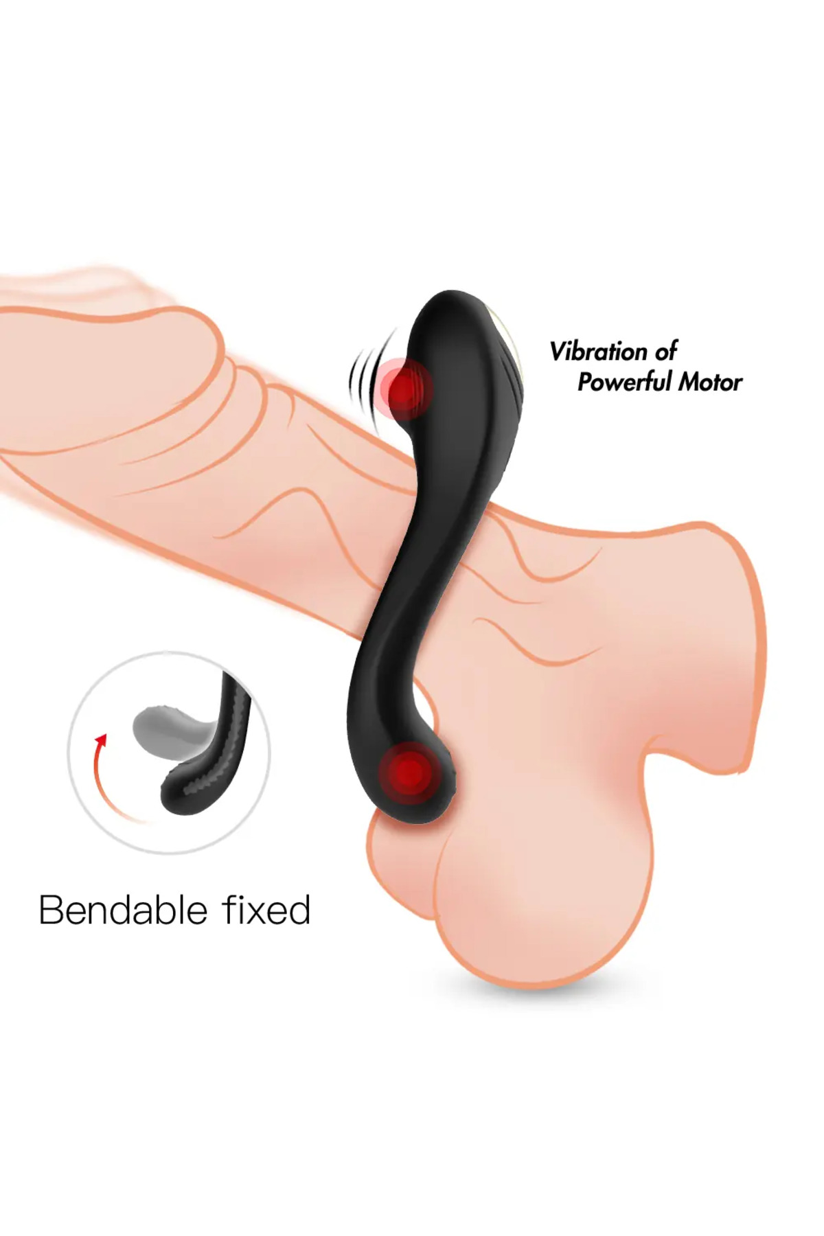 PRIME TOYS Veyron Şarjlı Güçlü Titreşimli Testis ve Klitoris Uyarıcı Vibratör Penis Yüzüğü