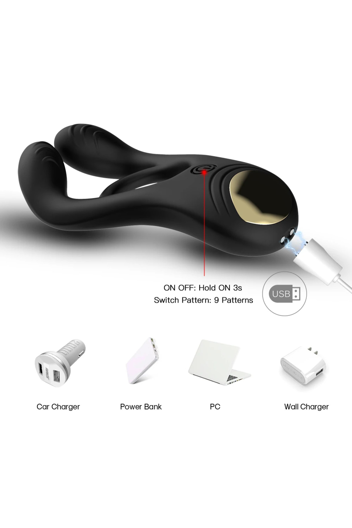 PRIME TOYS Veyron Şarjlı Güçlü Titreşimli Testis ve Klitoris Uyarıcı Vibratör Penis Yüzüğü - Görsel 4