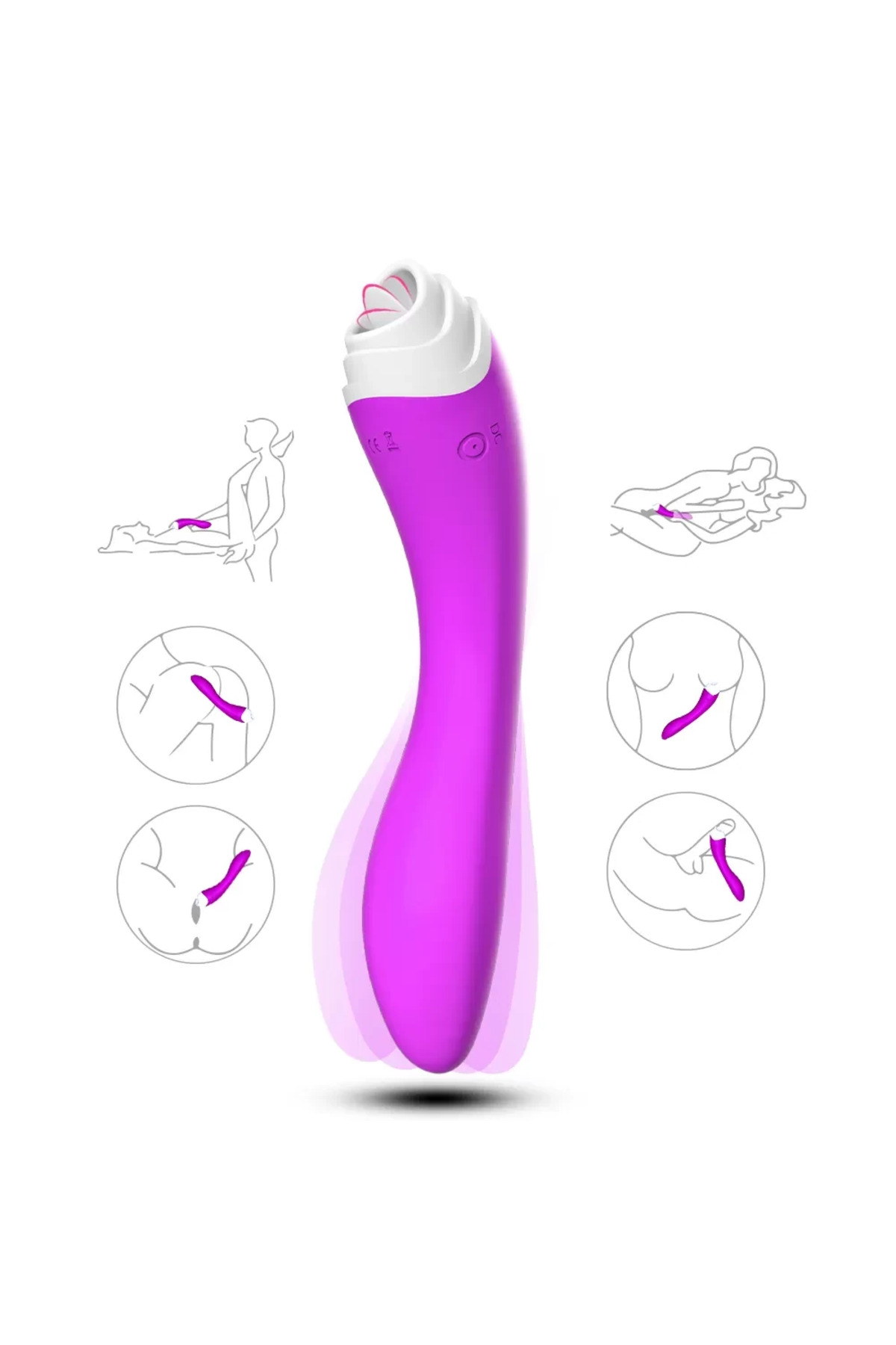 FAIRYLAND 9+9 Modlu Klitoris ve G-Spot Uyarıcı 2 in 1 Dil Vibratör - Mor