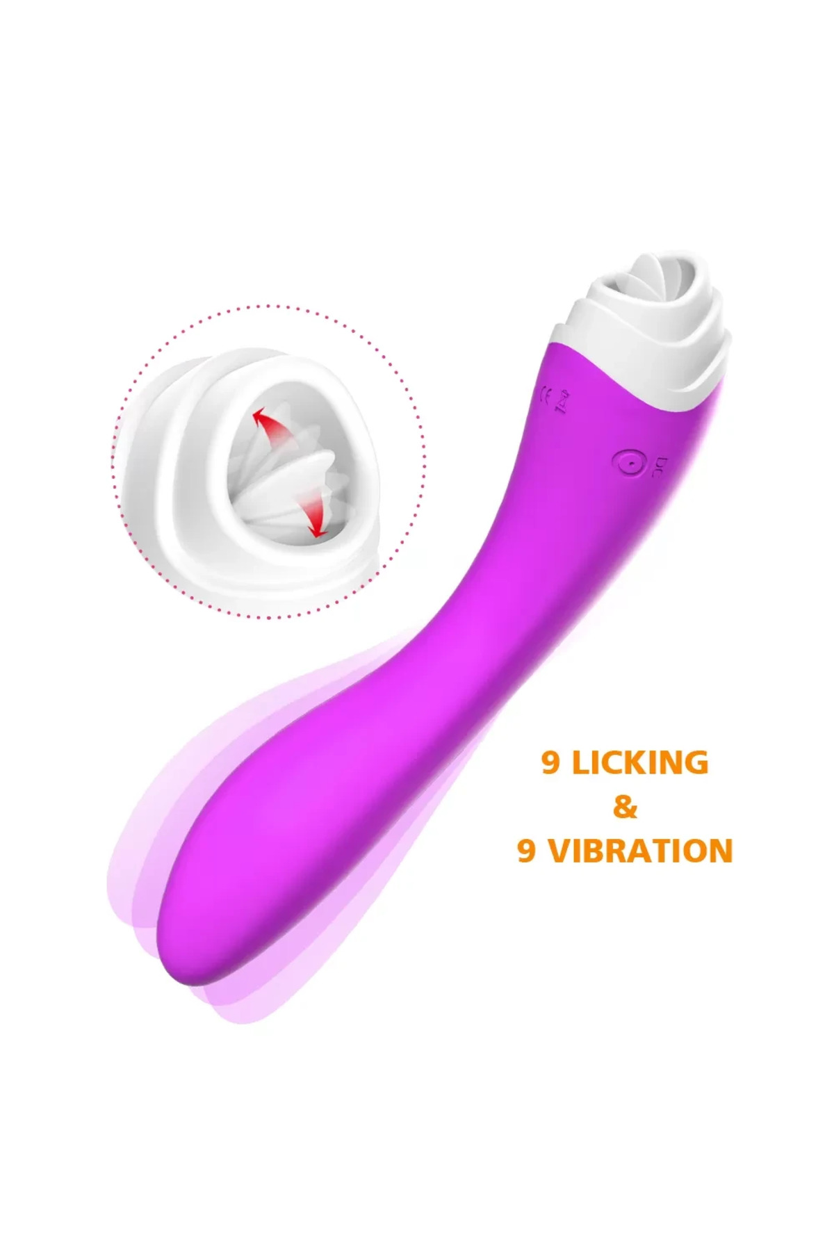 FAIRYLAND 9+9 Modlu Klitoris ve G-Spot Uyarıcı 2 in 1 Dil Vibratör - Mor - Görsel 4
