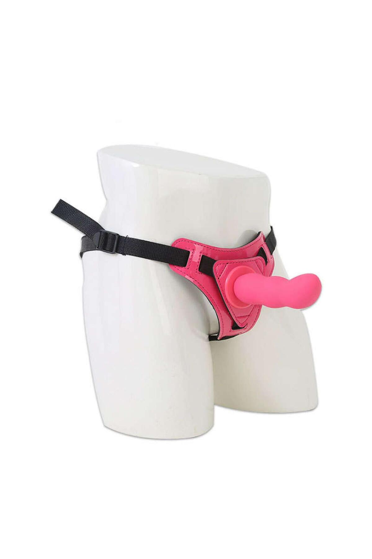 Belden Bağlamalı Modern Dildo Pembe 12,5 cm