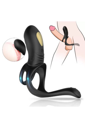 CADEN Şarjlı Perine ve Klitoris Uyarıcı Titreşimli Testis ve Penis Halkası