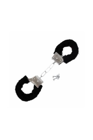 Peluşlu Metal Fantezi Kelepçe Siyah
