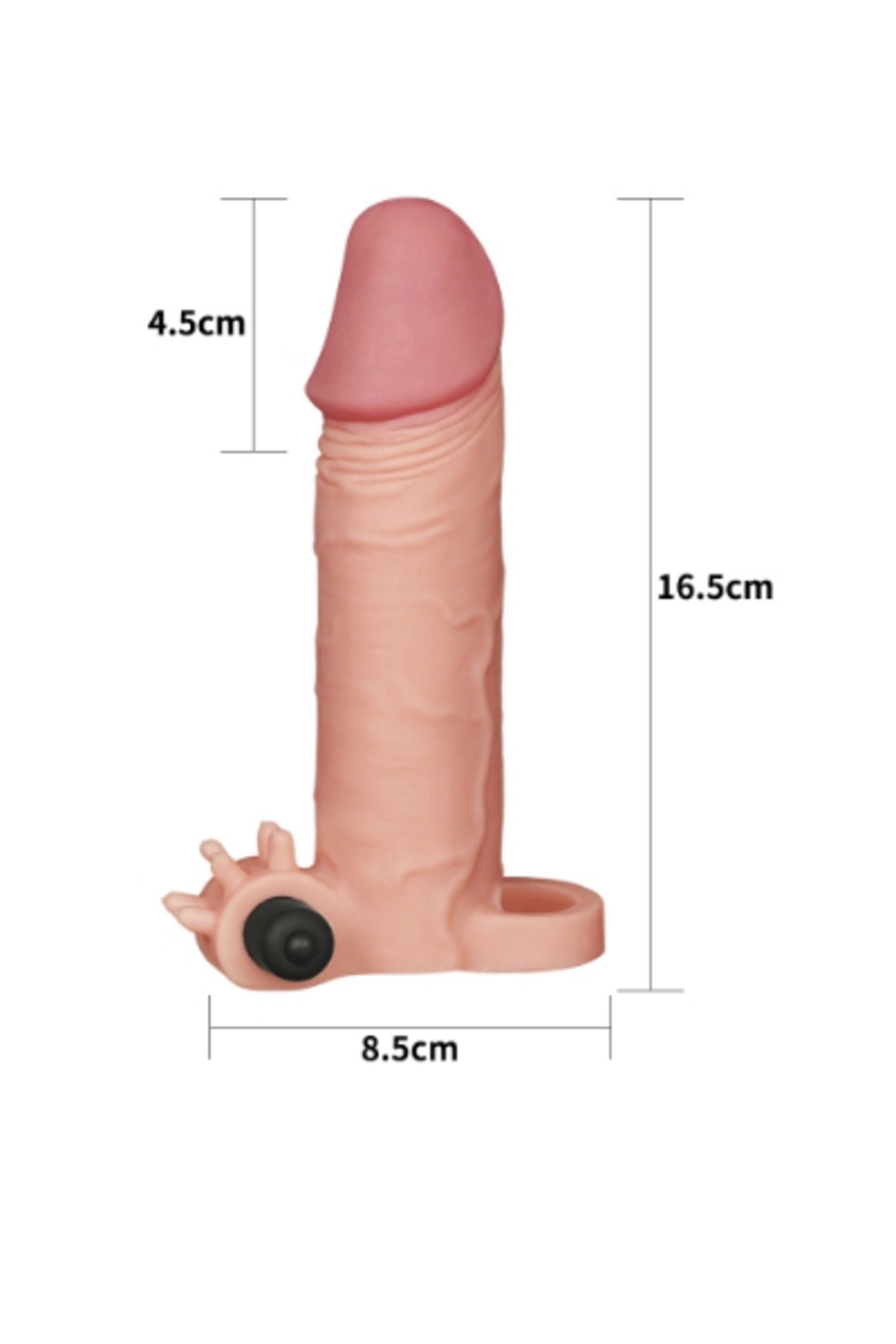 LOVETOY X-TENDER Realistik Titreşimli Uzatmalı Penis Kılıfı - Görsel 2