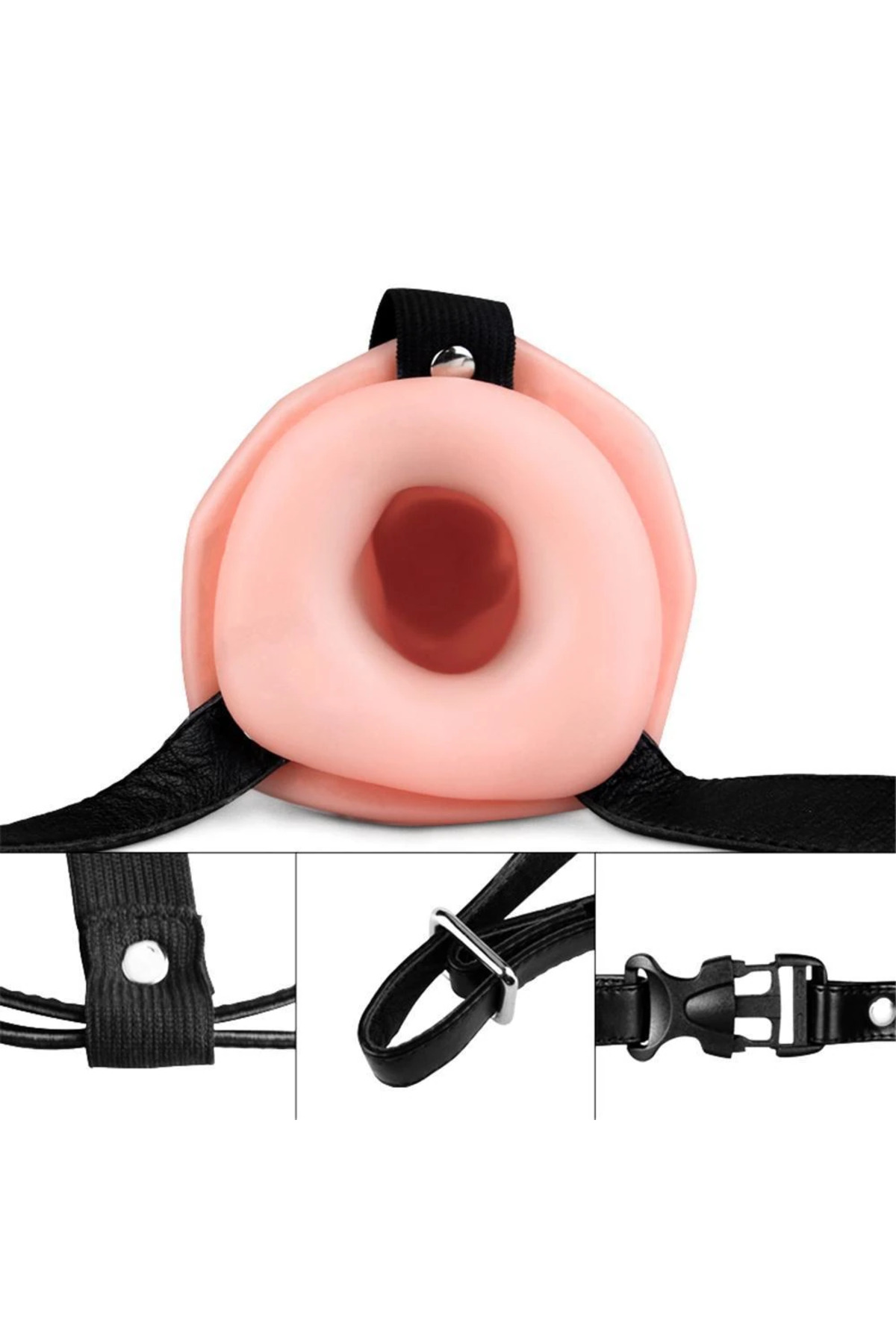 Titreşimli İçi Boş Belden Bağlamalı Penis - Vibrating Unisex Hollow Strap On - Görsel 6