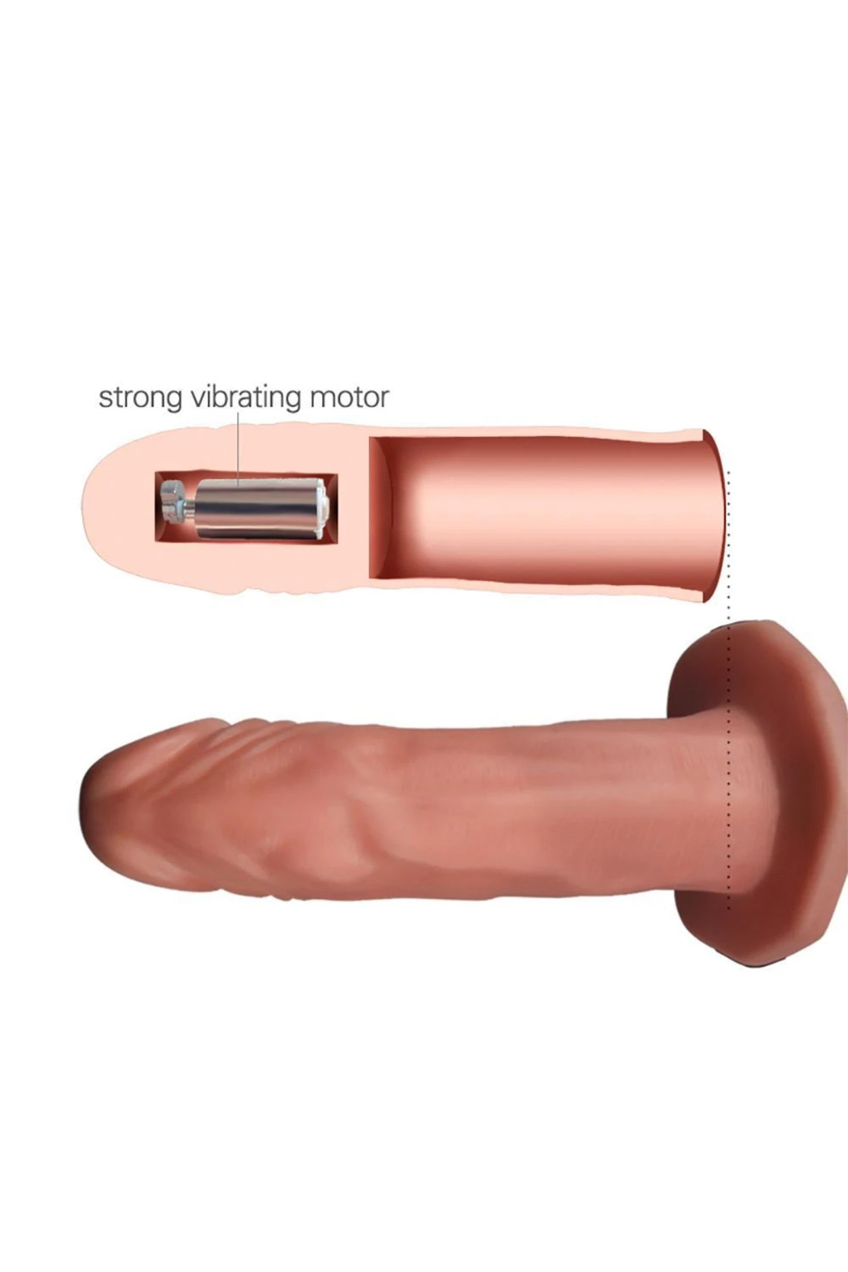 Titreşimli İçi Boş Belden Bağlamalı Penis - Vibrating Unisex Hollow Strap On - Görsel 7