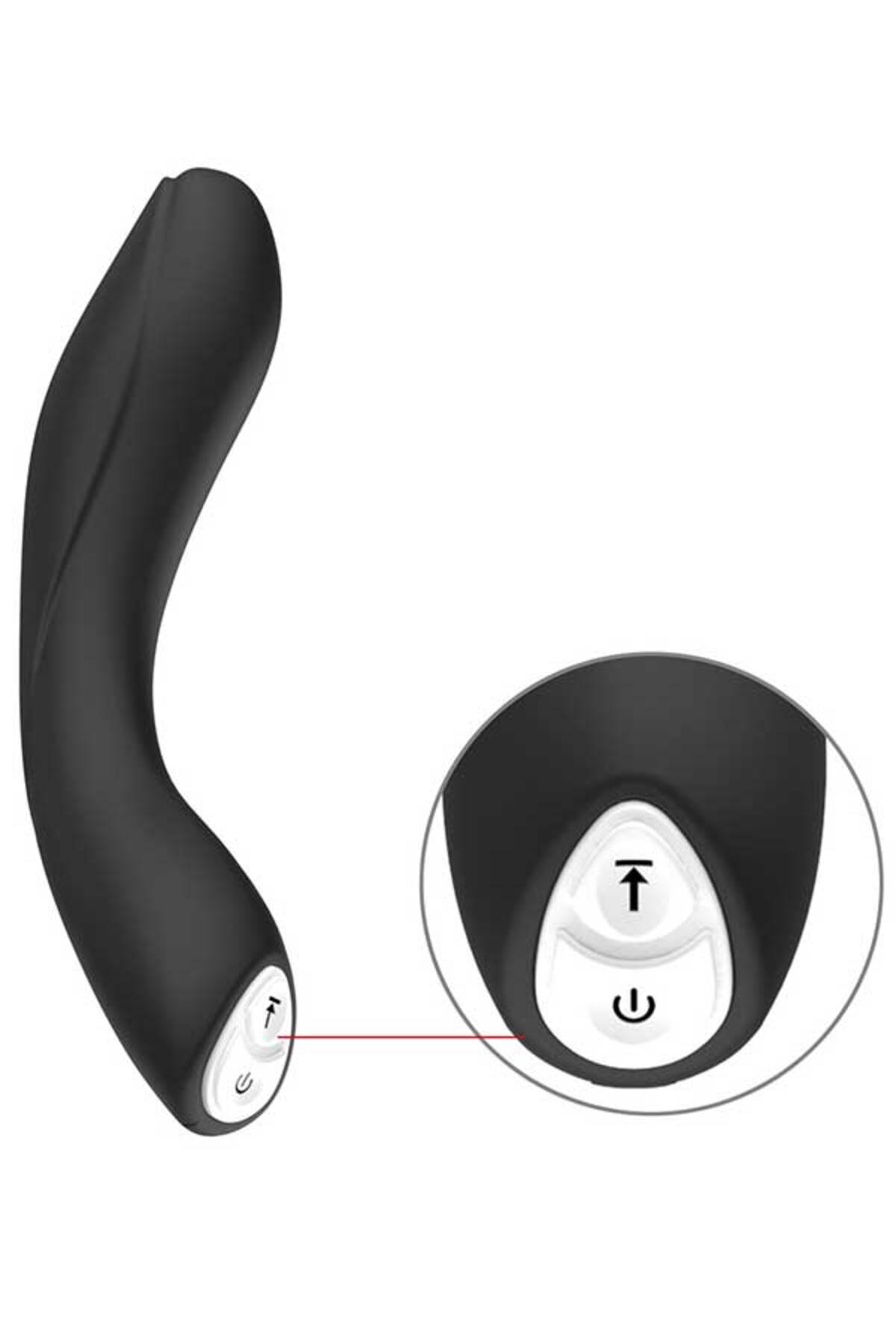 Xuanai Elbow Bükülebilir Eğik Şarjlı Vibratör - Siyah - Görsel 2