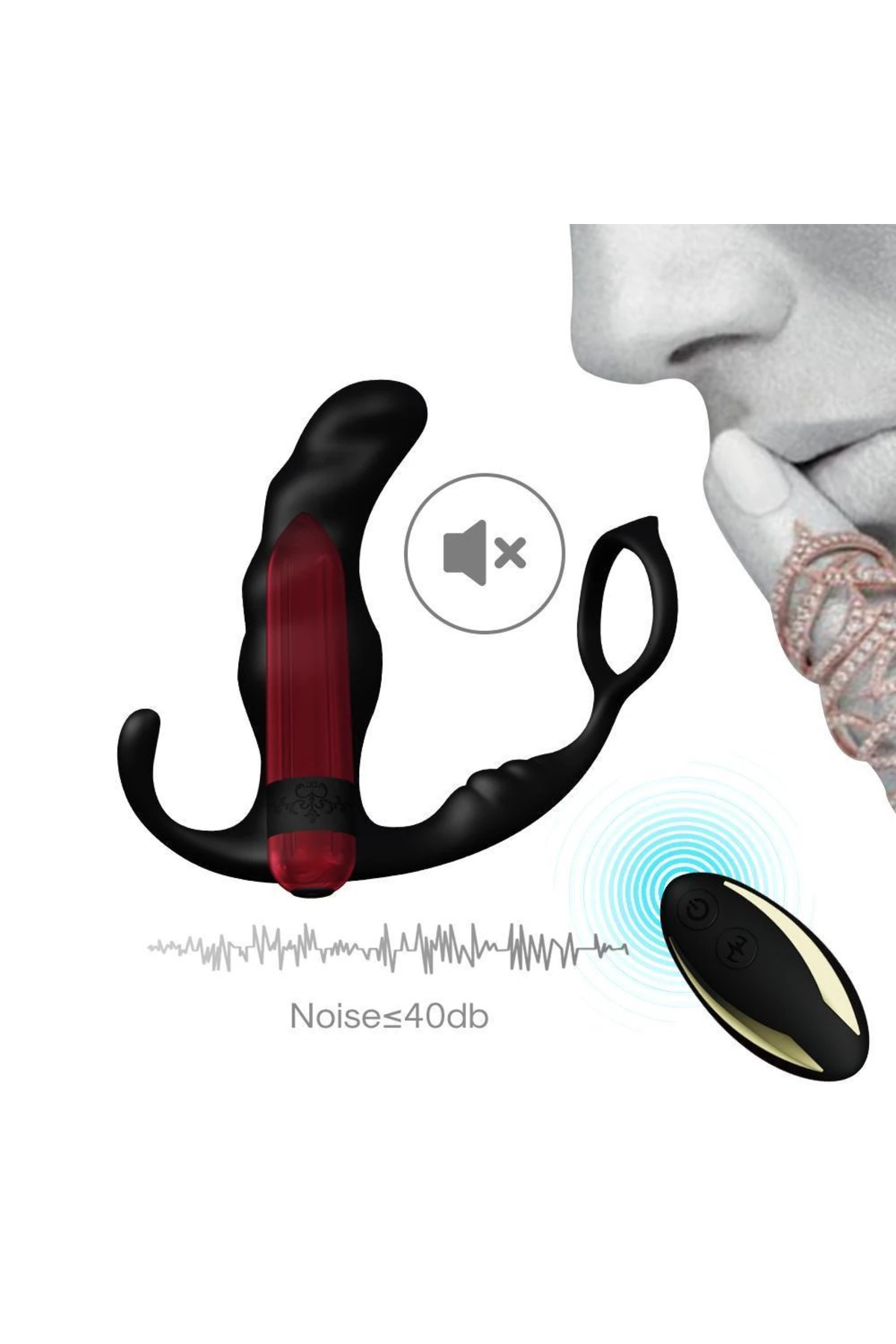 KNIGHT Kablosuz Kumandalı Penis Halkalı Masaj Vibratör - Görsel 7
