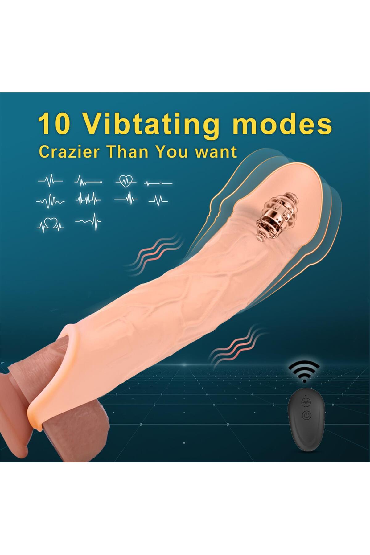 Titreşimli Uzaktan Kumandalı Penis Kılıfı - Görsel 2
