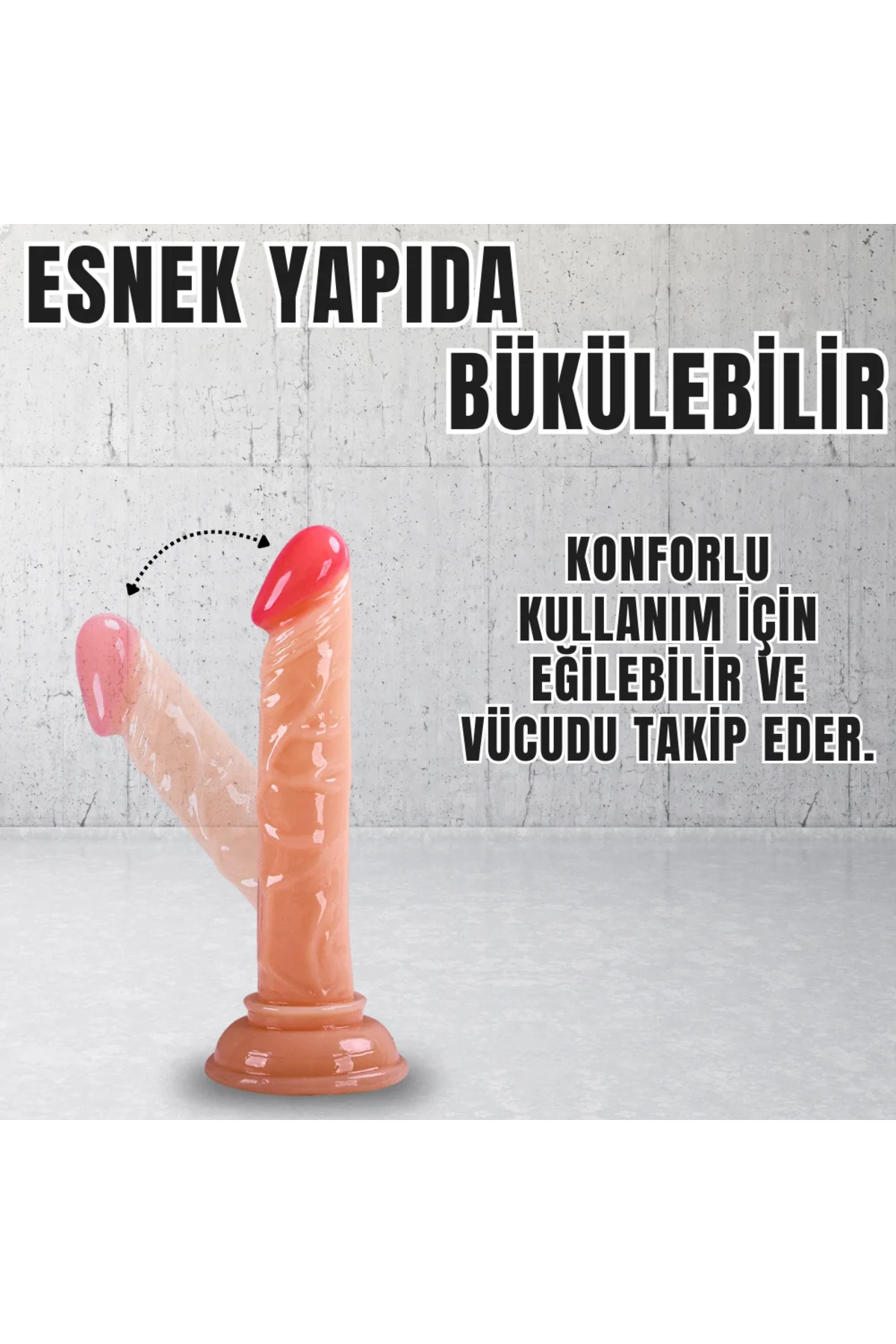 UNIQUE Realistik Dokuda Mini Dildo Vantuzlu Gerçekçi Yapay Penis 14 CM - Görsel 4