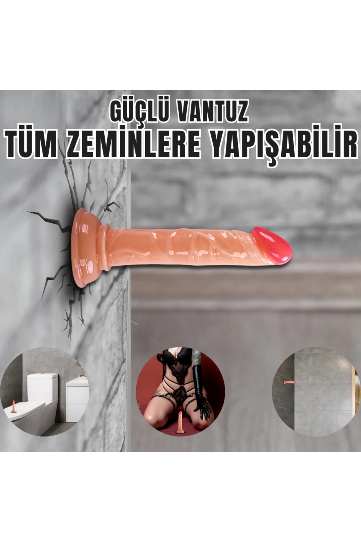UNIQUE Realistik Dokuda Mini Dildo Vantuzlu Gerçekçi Yapay Penis 14 CM - Görsel 5
