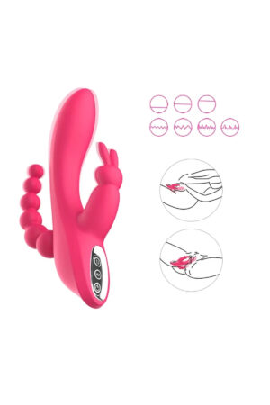 OLEY Üçlü Tavşan Vibratör - Pembe
