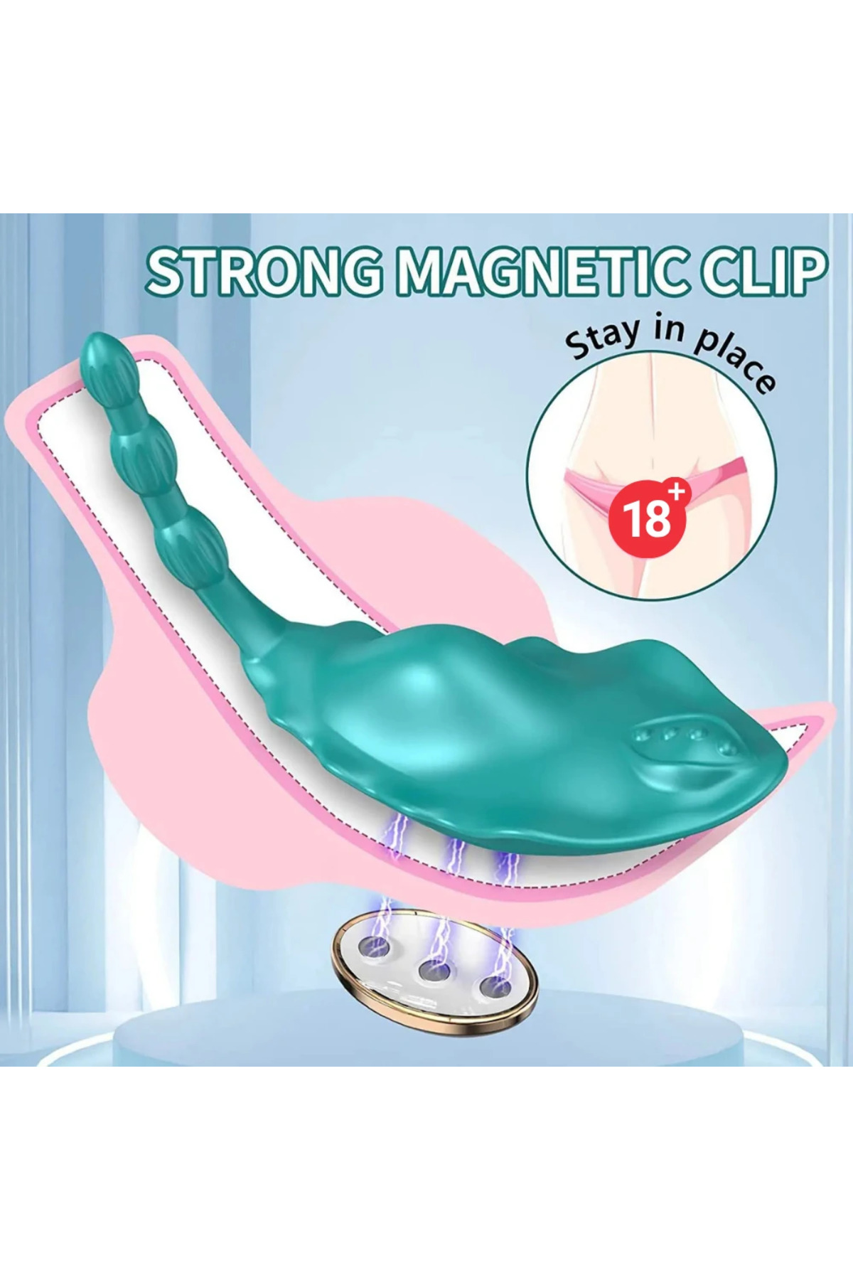 PRIME TOYS Telefon Kontrollü Manyetik Klipsli Külot İçi Giyilebilir Panty App 3 in 1 Vibratör - Görsel 3