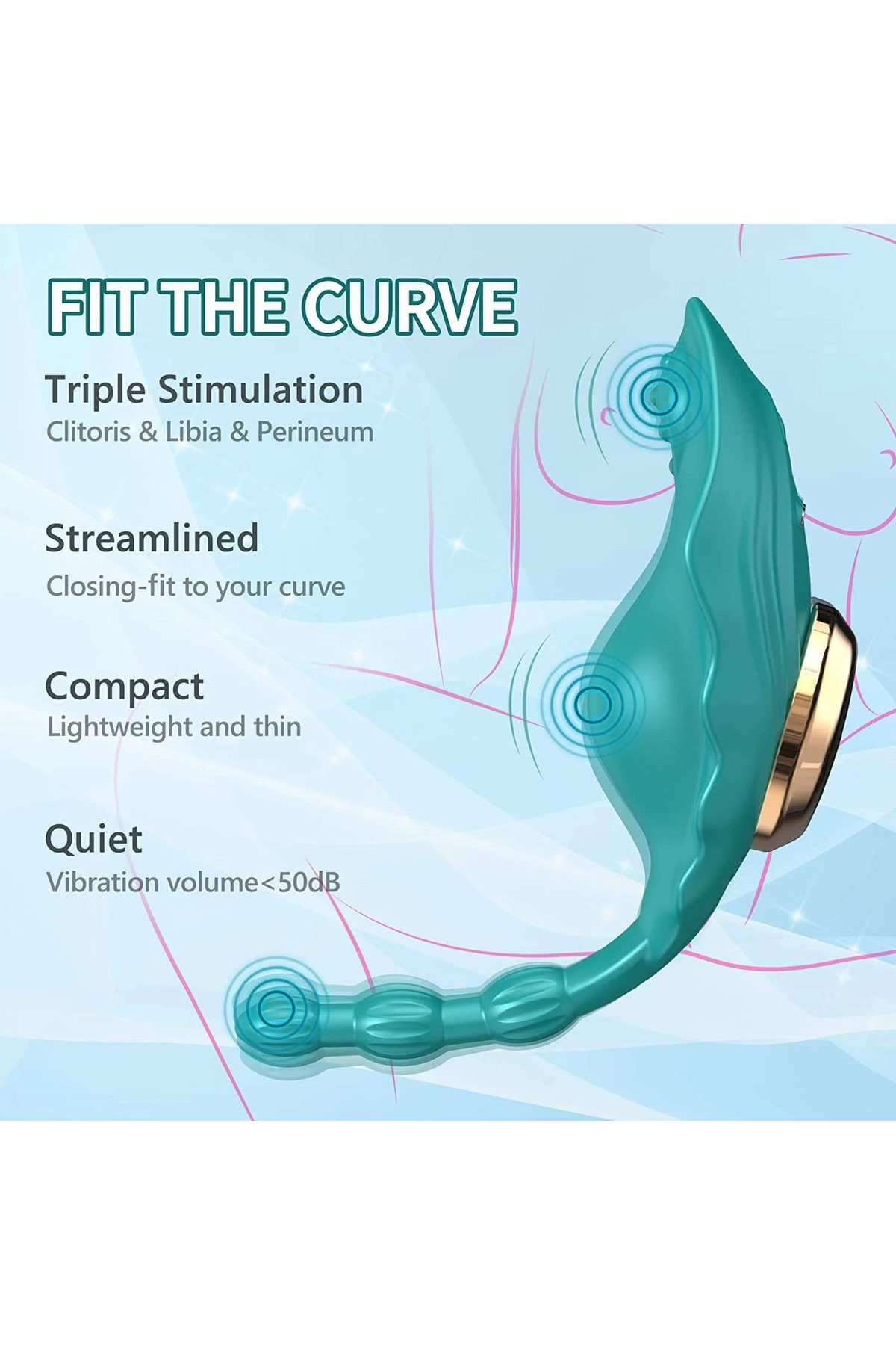 PRIME TOYS Telefon Kontrollü Manyetik Klipsli Külot İçi Giyilebilir Panty App 3 in 1 Vibratör - Görsel 5