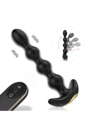 AUSTIN RCT Kablosuz Kumandalı 360° Bükülebilir Kıkırdaklı Anal Beads Vibratör