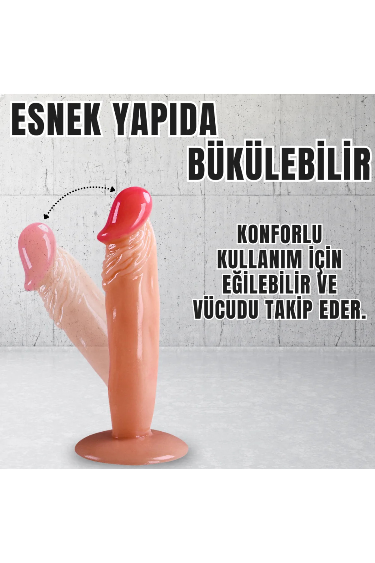 UNIQUE Realistik Dokuda Dildo Vantuzlu Gerçekçi Yapay Penis 17 CM - Görsel 4