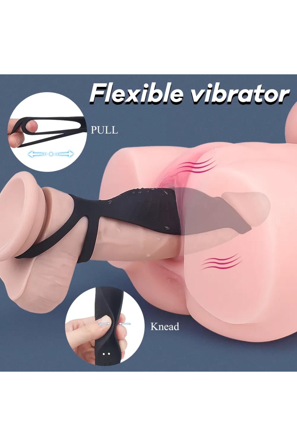 Carnivore Şarjlı G Nokta Uyarıcı Penis Kılıfı Güçlü Titreşimli Testis Halkalı Vibratör Penis Yüzüğü - Görsel 5