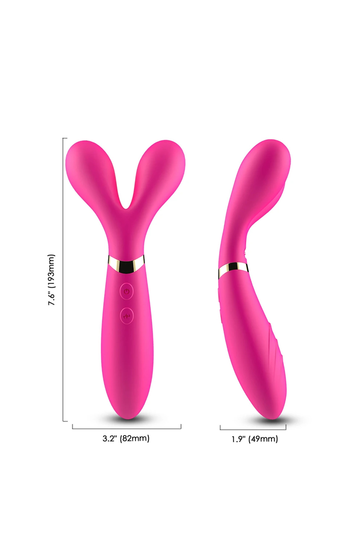 PRIME TOYS Y-Wand Şarjlı Güçlü Titreşimli Bükülebilir G Nokta ve Klitoris Uyarıcı Masaj Vibratör - Görsel 7