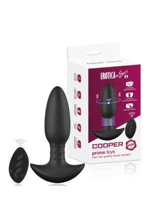 PRIME TOYS Cooper Şarjlı Uzaktan Kumandalı Dönme Hareketli Masaj Anal Uyarıcı Vibratör