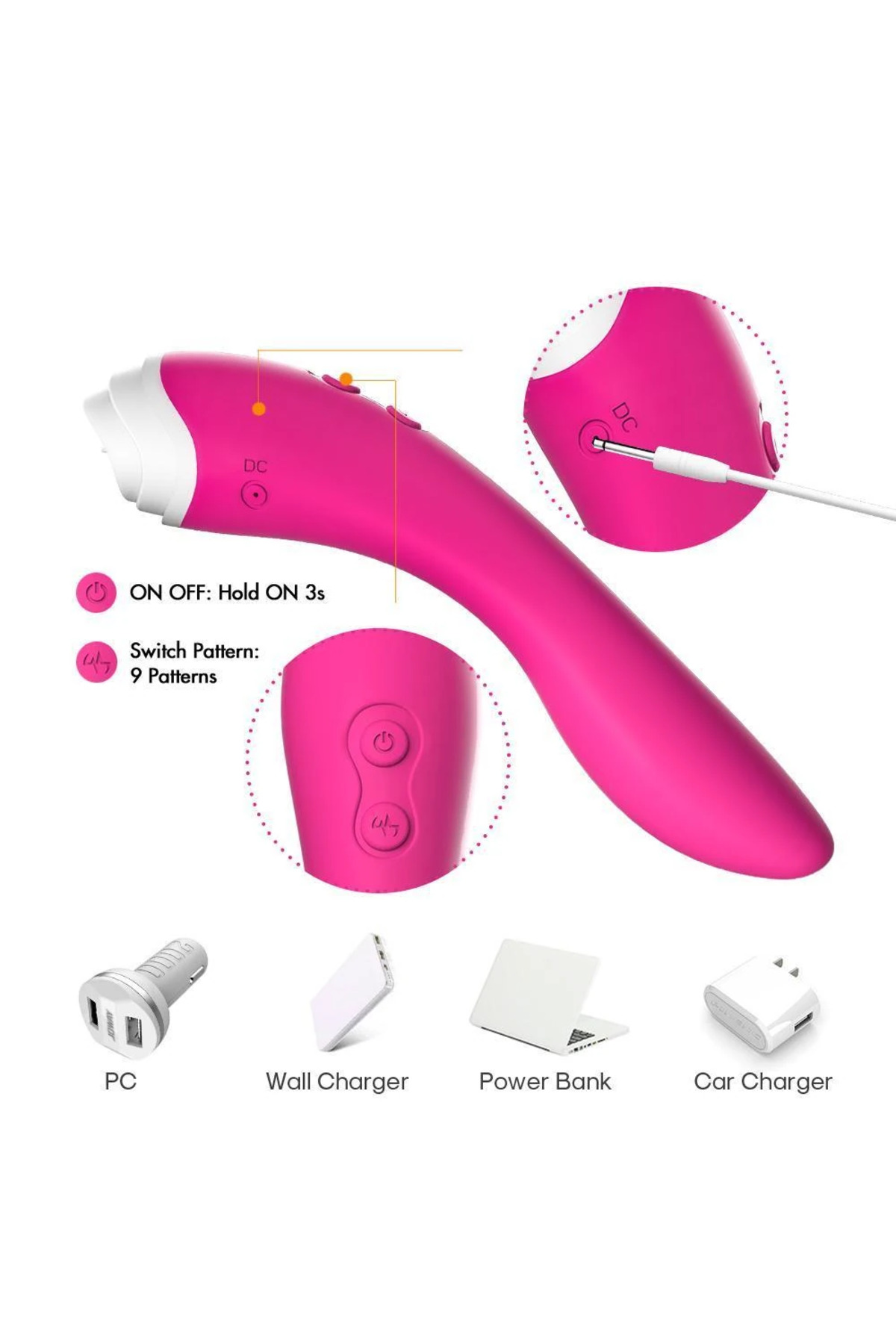 FAIRYLAND 9+9 Modlu Klitoris ve G-Spot Uyarıcı 2 in 1 Dil Vibratör - Pembe - Görsel 6