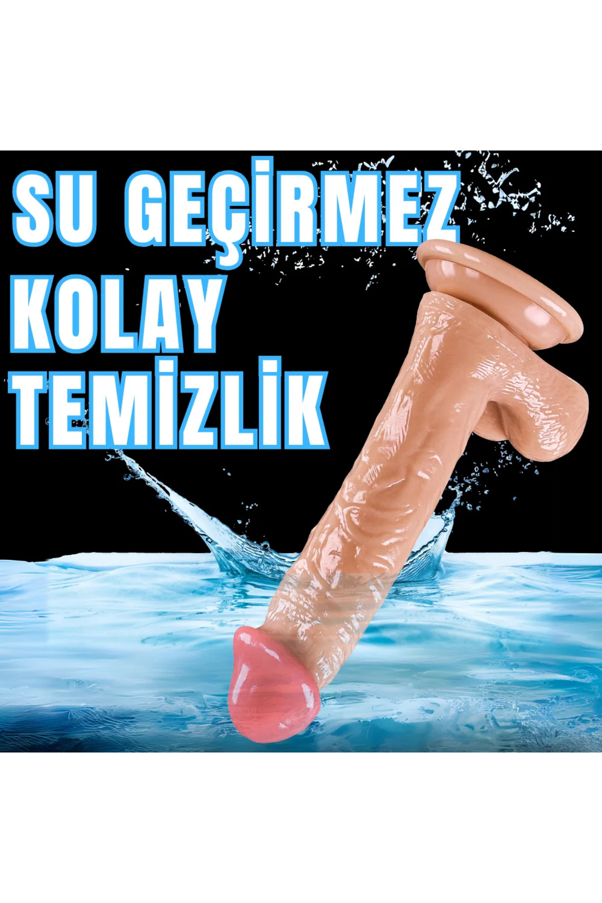 UNIQUE Realistik Dokuda Damarlı Dildo Vantuzlu Gerçekçi Yapay Penis 18 CM - Görsel 7