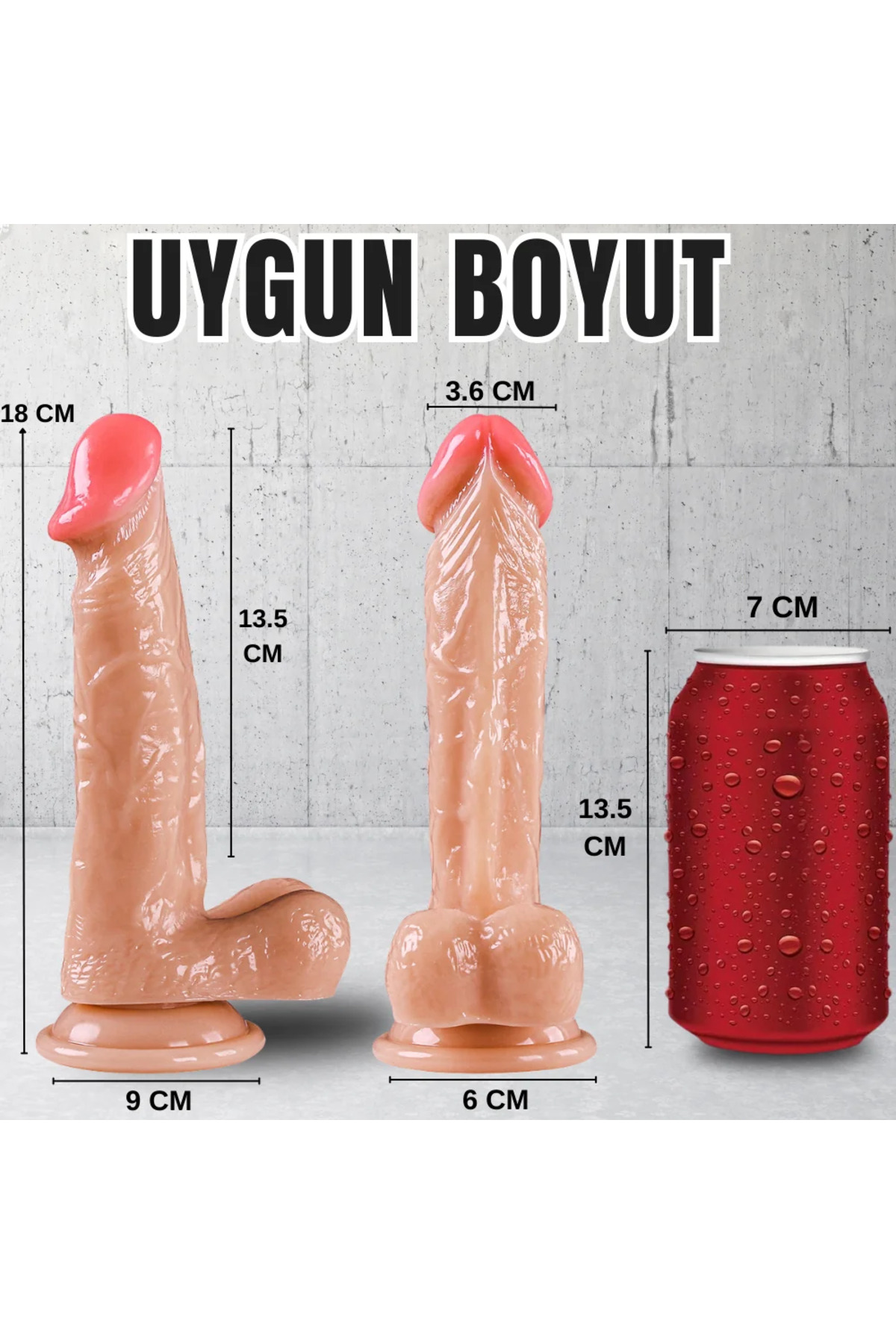 UNIQUE Realistik Dokuda Damarlı Dildo Vantuzlu Gerçekçi Yapay Penis 18 CM - Görsel 8