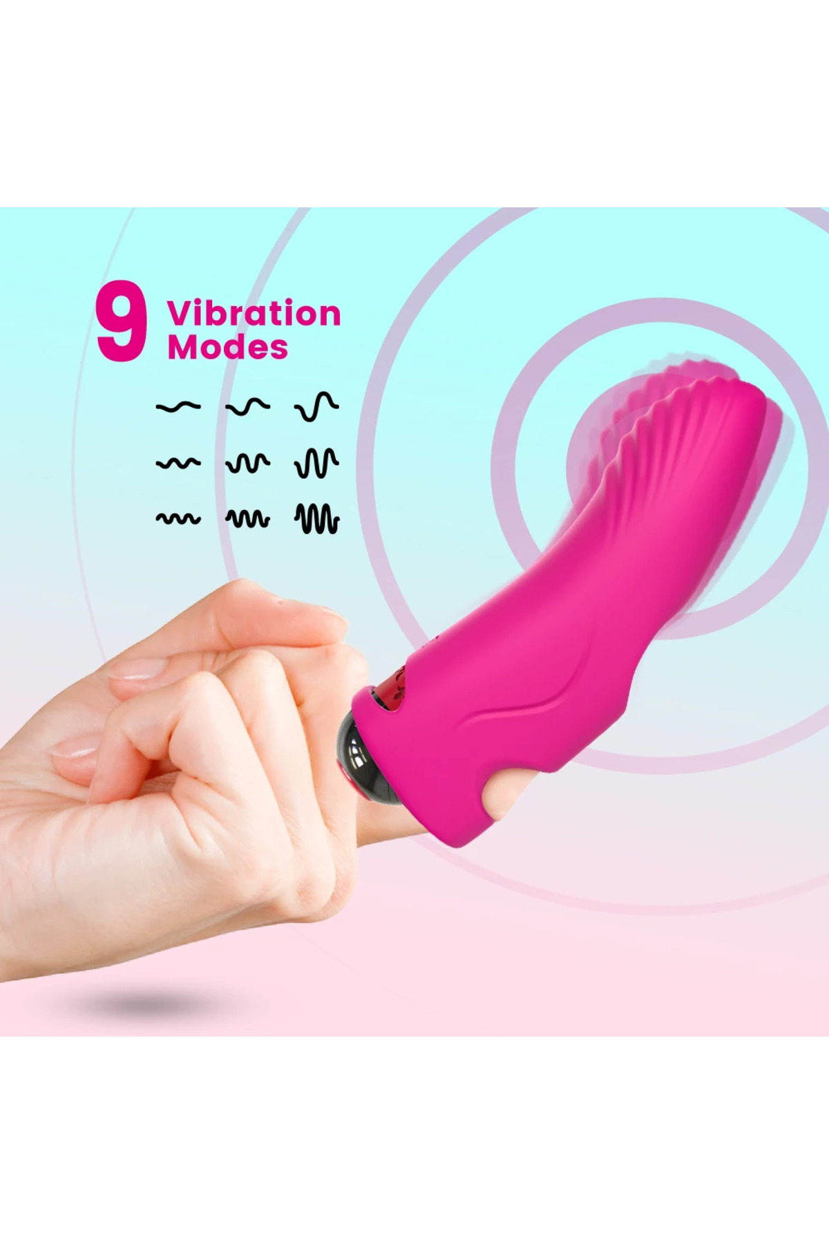 PRIME TOYS Aurora Şarjlı G Nokta ve Klitoris Uyarıcı Parmağa Takılabilir Mini Vibratör - Pembe - Görsel 4