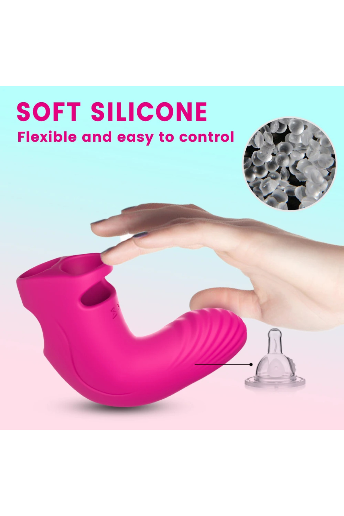 PRIME TOYS Aurora Şarjlı G Nokta ve Klitoris Uyarıcı Parmağa Takılabilir Mini Vibratör - Pembe - Görsel 5