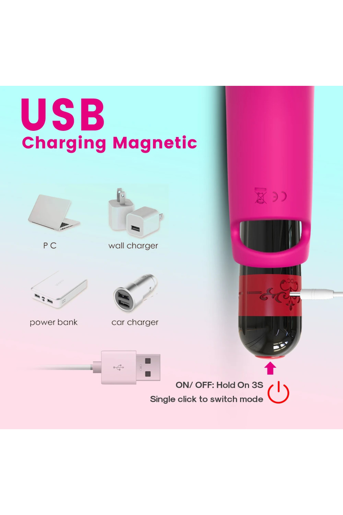 PRIME TOYS Aurora Şarjlı G Nokta ve Klitoris Uyarıcı Parmağa Takılabilir Mini Vibratör - Pembe - Görsel 7